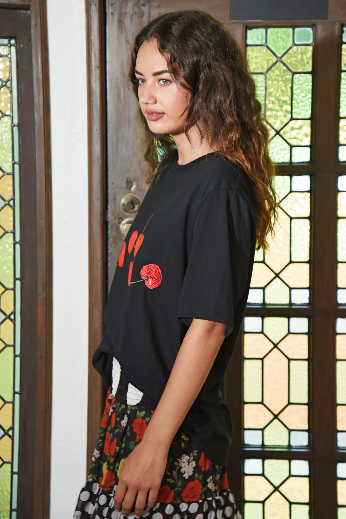 CURATE EAT, DRINK & BE CHERRY TOP - BLACK - THE VOGUE STORE