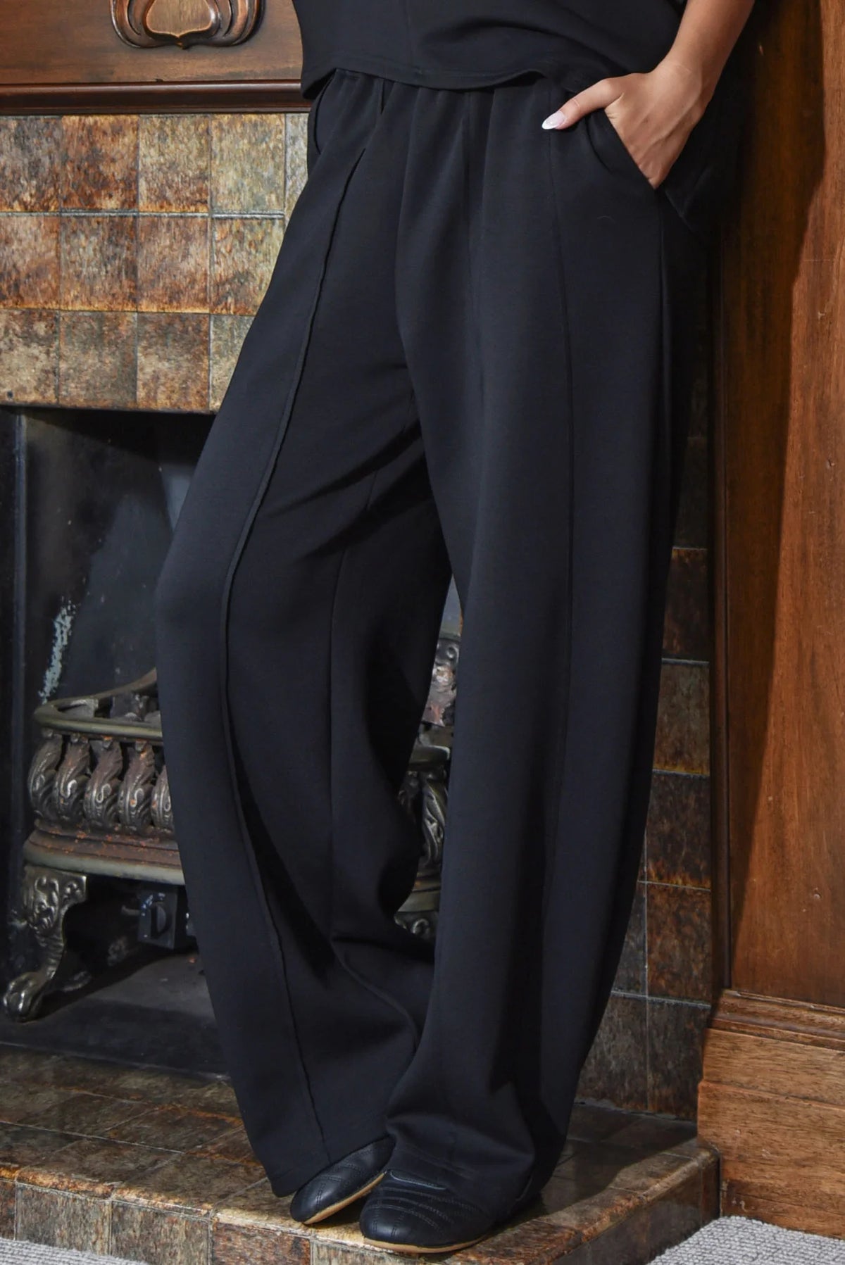 CURATE WALK YOU DOWN PANT - BLACK - THE VOGUE STORE