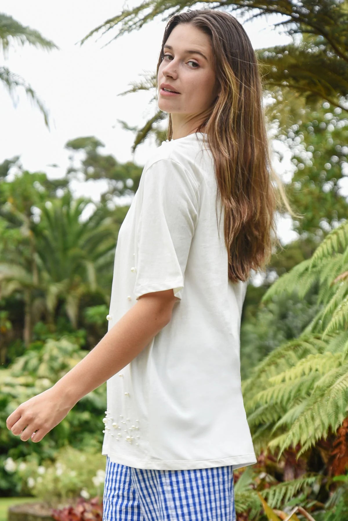 CURATE MY GIRL PEARL TOP - WHITE - THE VOGUE STORE