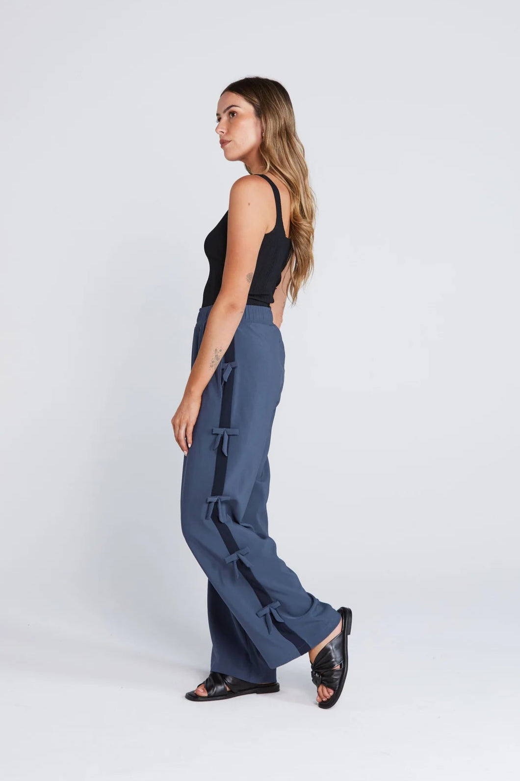THING THING BOWTIFUL PANT - NAVY OXFORD - THE VOGUE STORE
