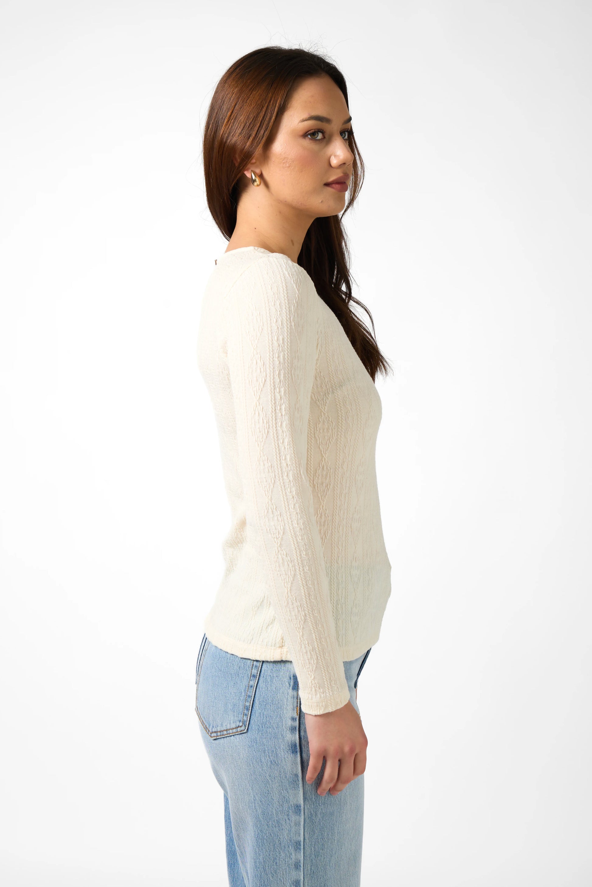 STELLA + GEMMA HOLIDAY TOP - EGGNOG - THE VOGUE STORE
