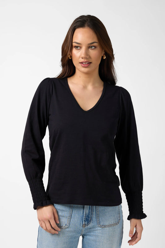 STELLA + GEMMA MAEVE TOP - BLACK - THE VOGUE STORE