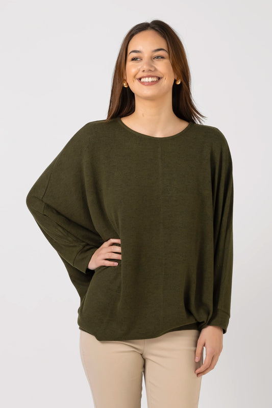 STELLA + GEMMA SABLE TOP - KHAKI - THE VOGUE STORE