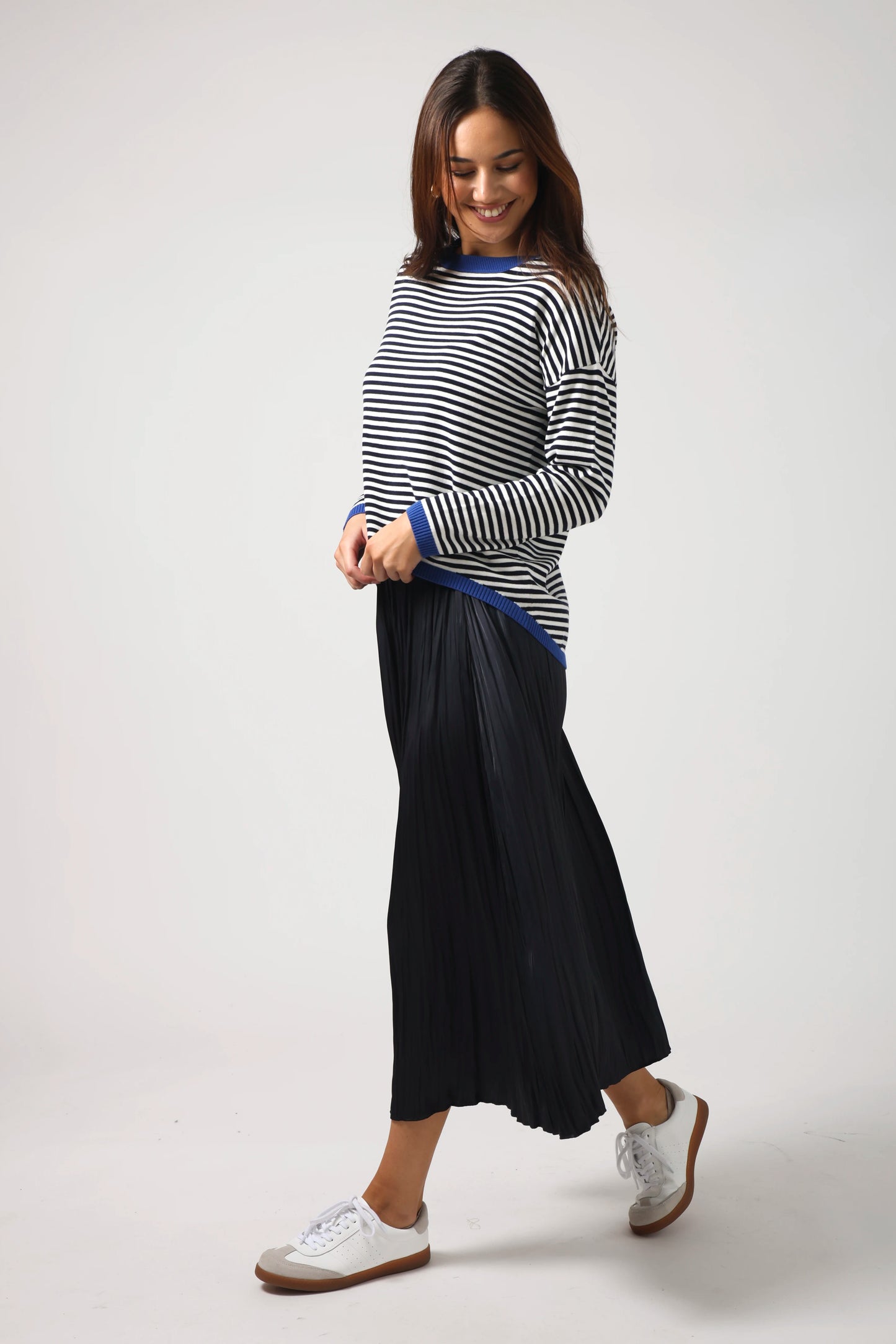 STELLA + GEMMA STREET JUMPER - NAVY STRIPE - THE VOGUE STORE