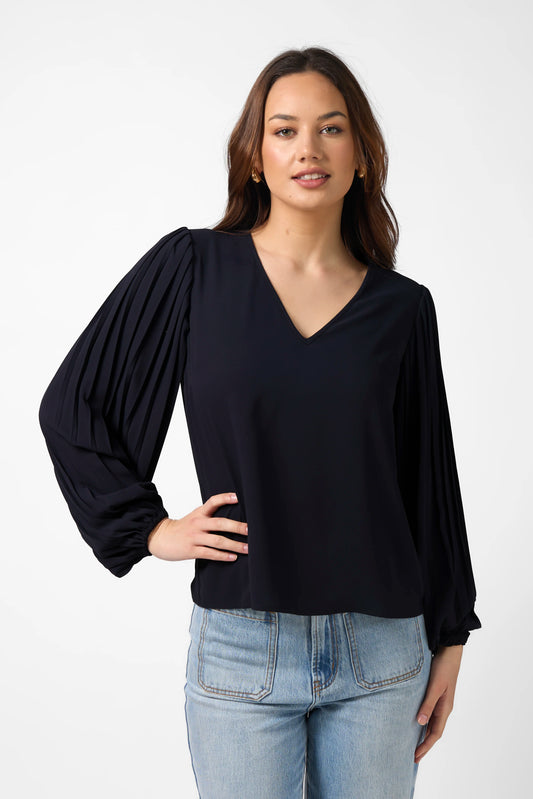 STELLA + GEMMA SABINE BLOUSE - MIDNIGHT - THE VOGUE STORE