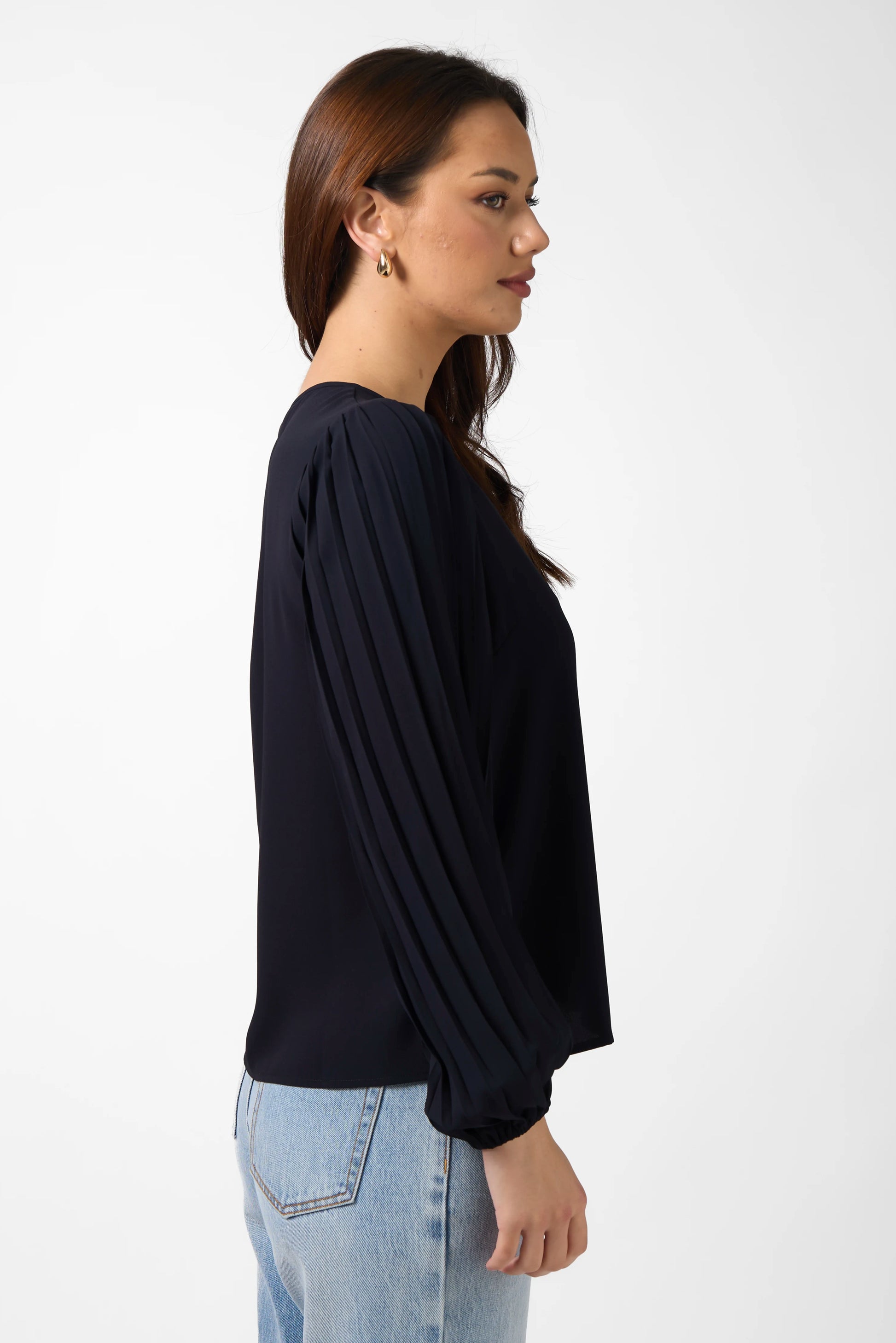 STELLA + GEMMA SABINE BLOUSE - MIDNIGHT - THE VOGUE STORE
