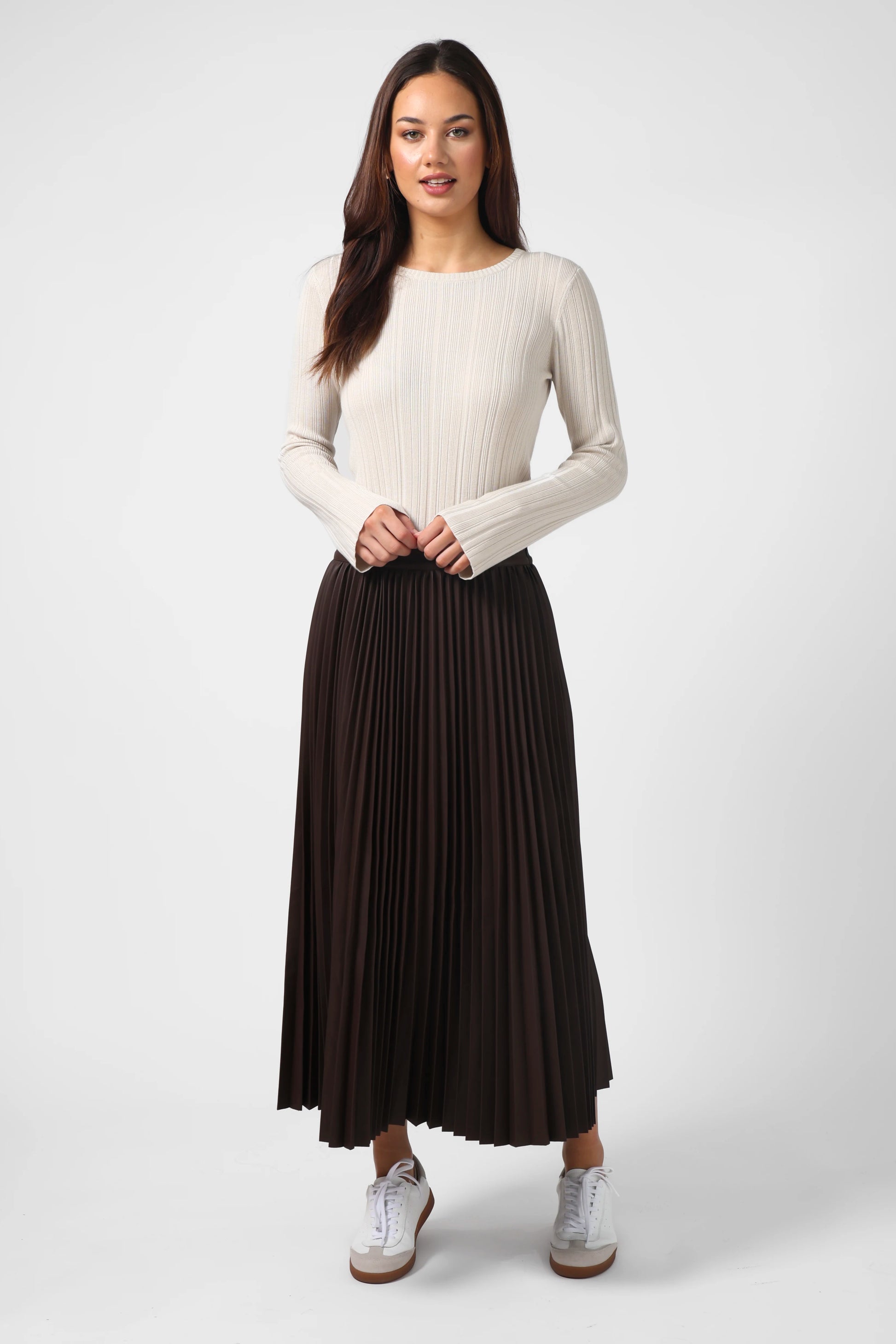 STELLA + GEMMA JULIA SKIRT - CHOCOLATE - THE VOGUE STORE