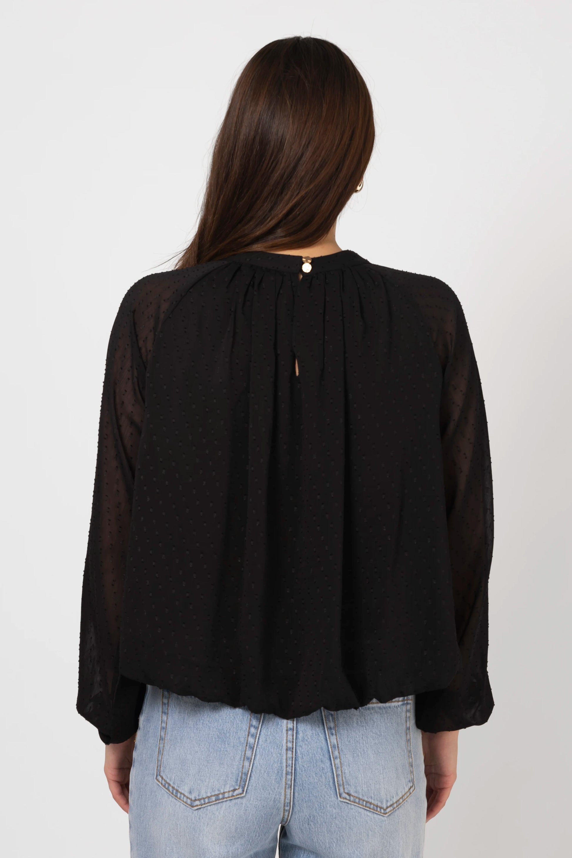 STELLA + GEMMA PIPPA BLOUSE - BLACK - THE VOGUE STORE