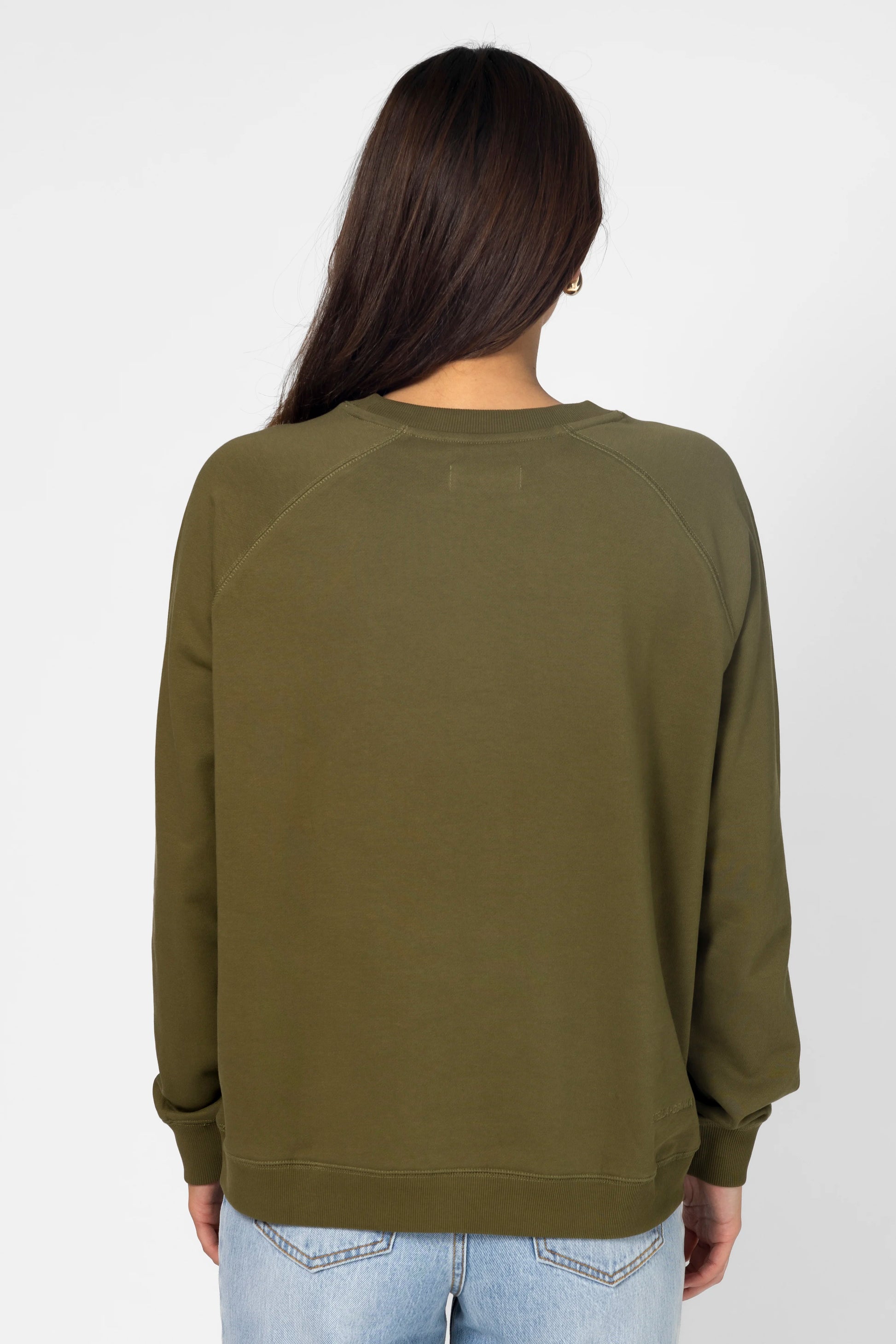 STELLA + GEMMA CLASSIC SWEATER - OLIVE MOSAIC CROSS - THE VOGUE STORE