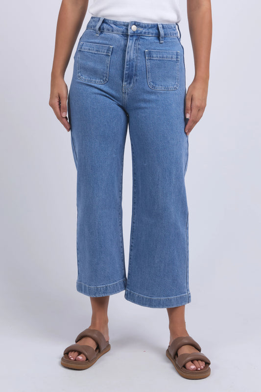 FOXWOOD SARAH CROP JEAN - LIGHT BLUE - THE VOGUE STORE