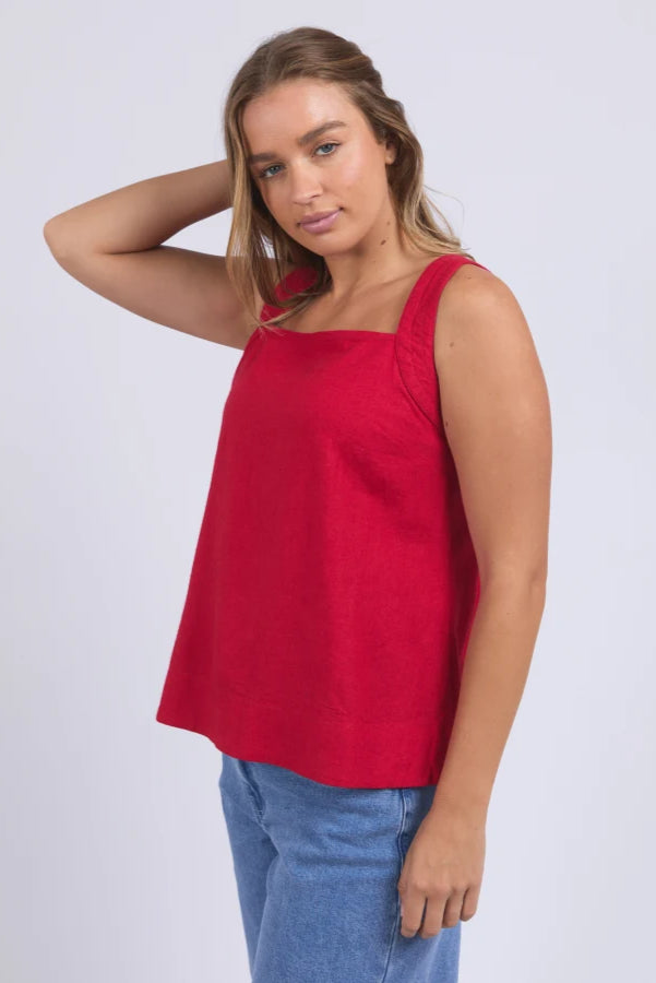 FOXWOOD LOURDES TOP - CRIMSON - THE VOGUE STORE