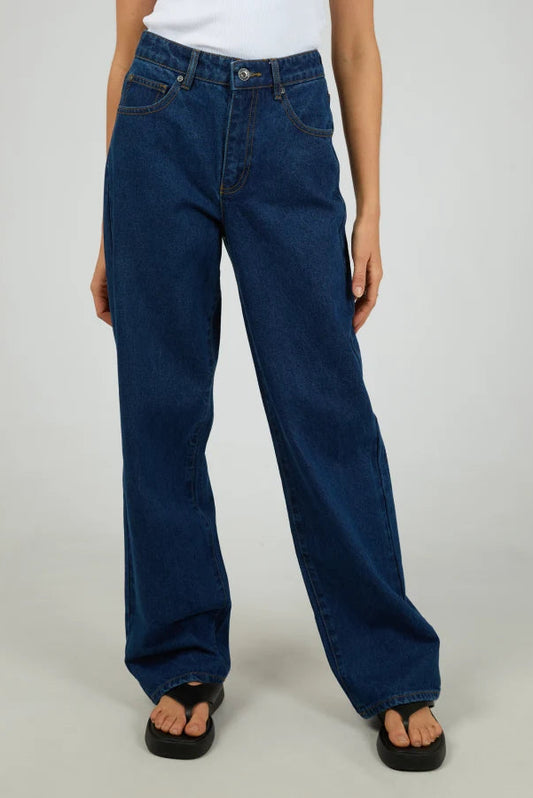 SILENT THEORY JADE BAGGY JEAN - DARK BLUE - THE VOGUE STORE