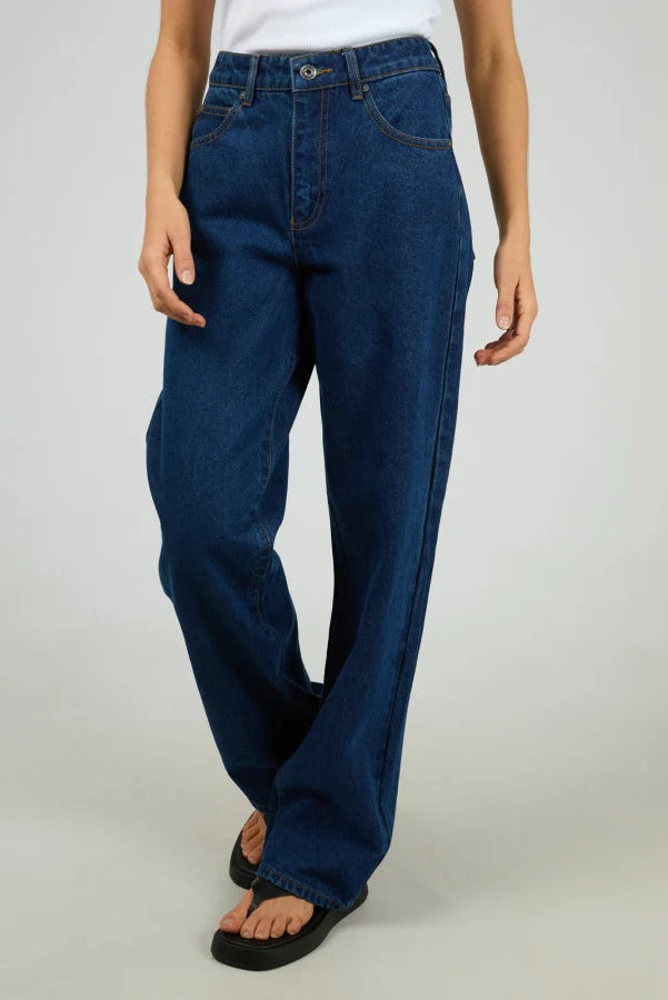 SILENT THEORY JADE BAGGY JEAN - DARK BLUE - THE VOGUE STORE
