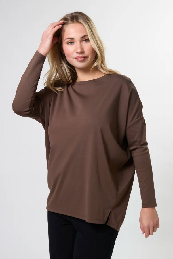 STELLA + GEMMA ROBIN TOP - ESPRESSO - THE VOGUE STORE