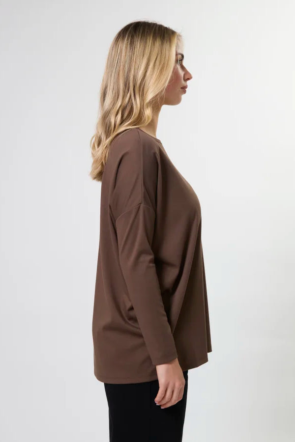 STELLA + GEMMA ROBIN TOP - ESPRESSO - THE VOGUE STORE