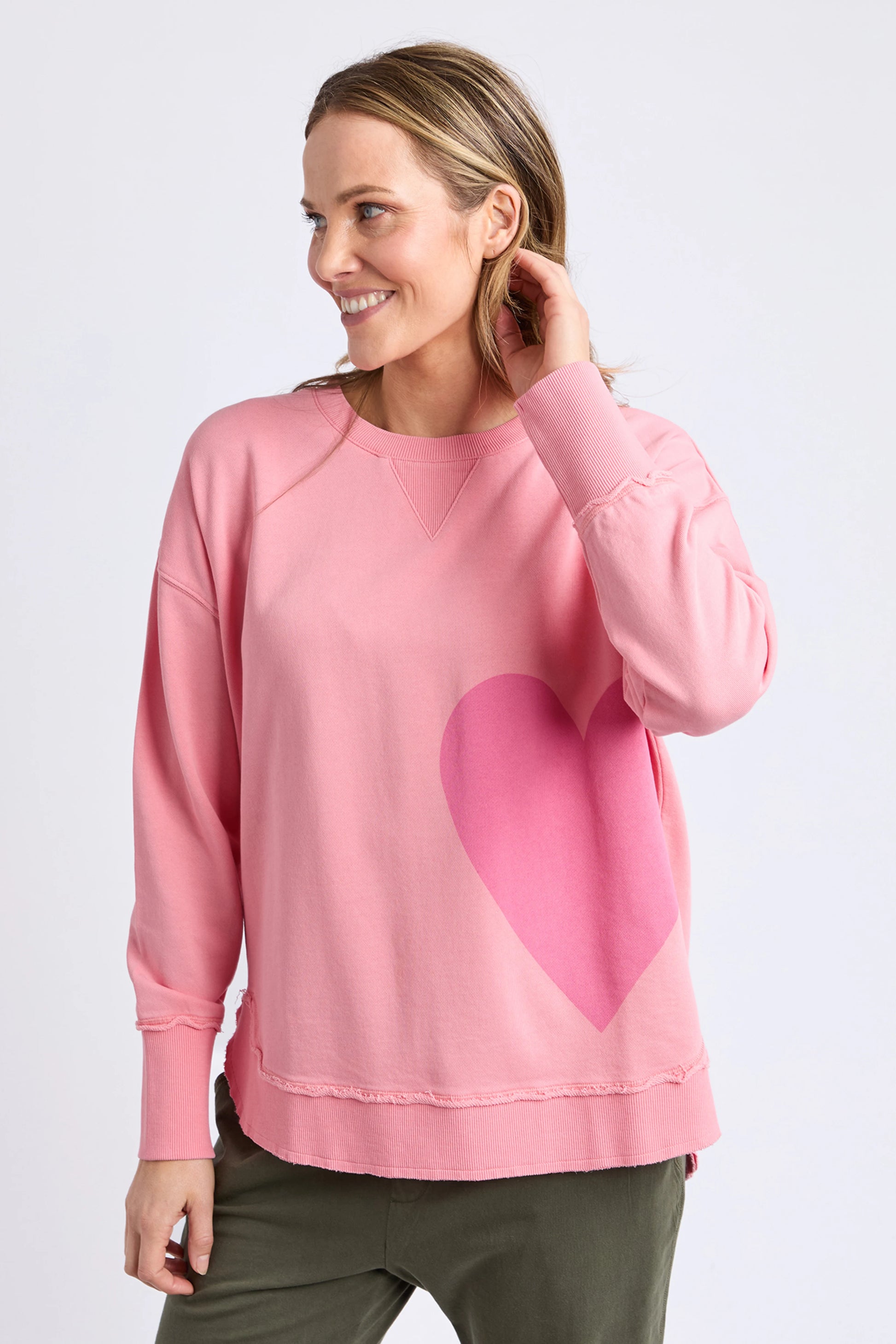 ELM ONE HEART CREW - CHARM PINK - THE VOGUE STORE