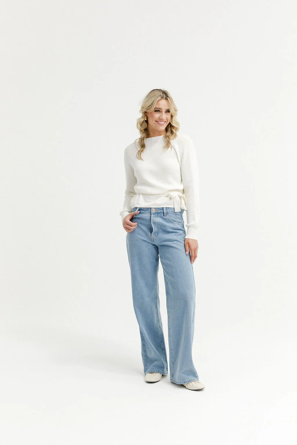 HOMELEE LIZZIE CARDI - MILK - THE VOGUE STORE