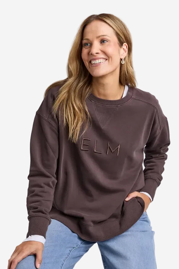 ELM ESTABLISHED CREW - COFFEE - THE VOGUE STORE