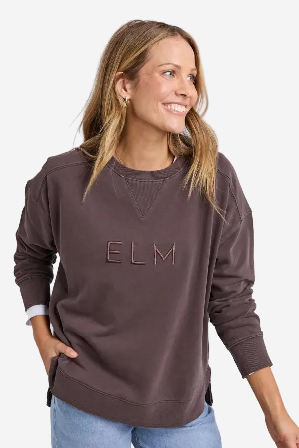 ELM ESTABLISHED CREW - COFFEE - THE VOGUE STORE