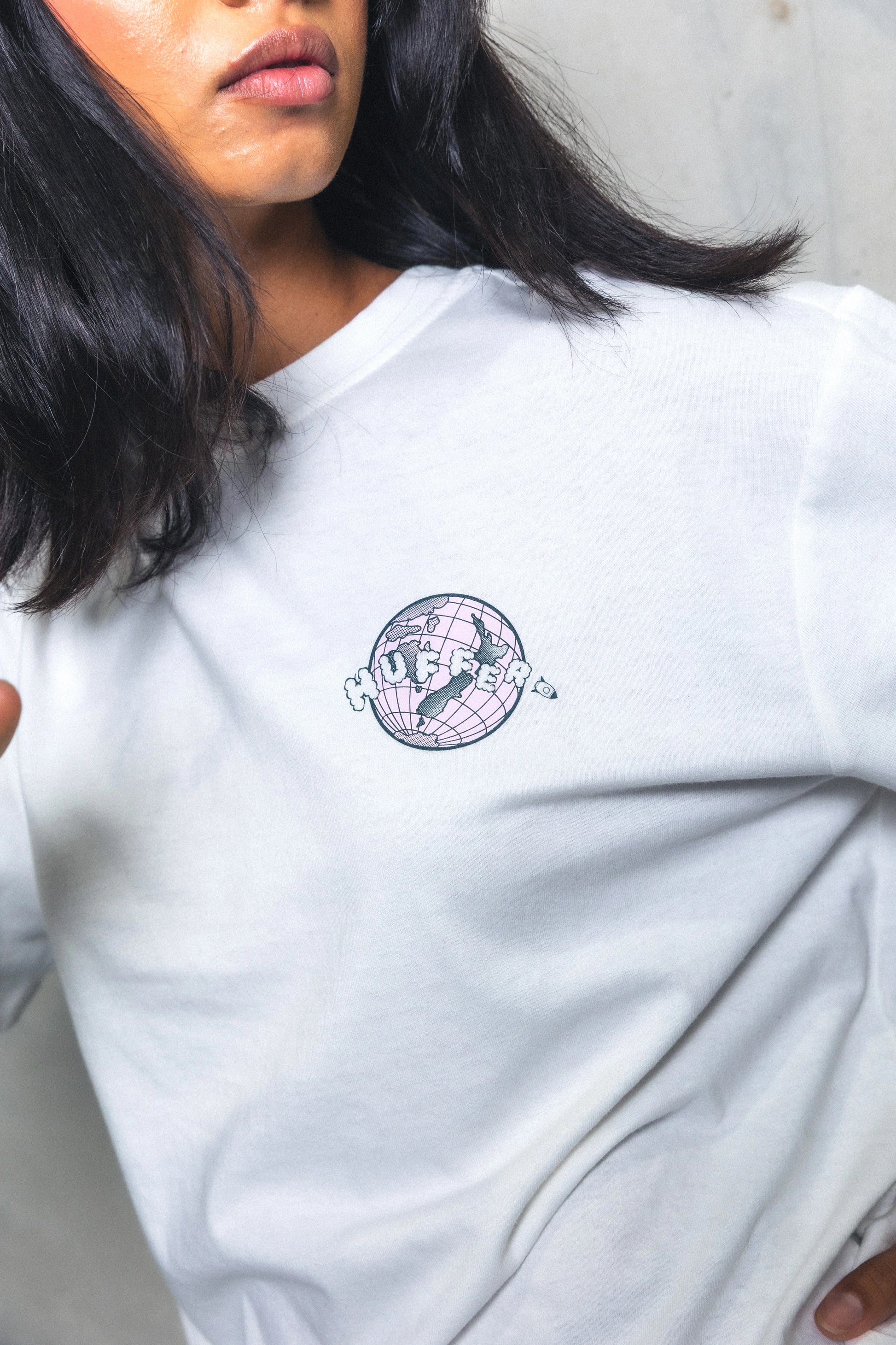 HUFFER RELAX TEE 220/FLIGHT PLAN - CHALK - THE VOGUE STORE