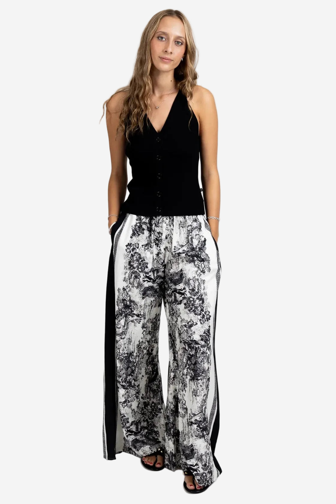 FEDERATION FLOAT PANT - BLACK PRINT - THE VOGUE STORE