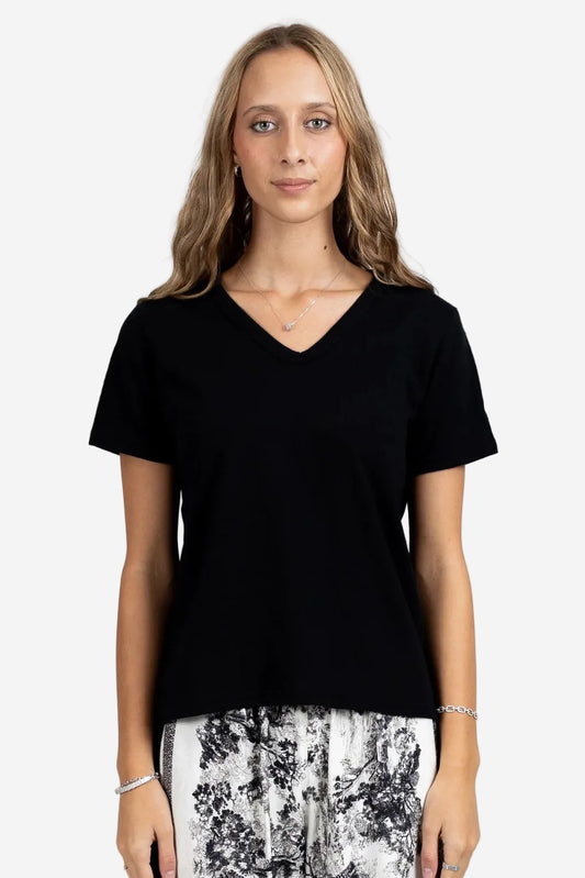 FEDERATION V PLEASE TEE - BLACK - THE VOGUE STORE
