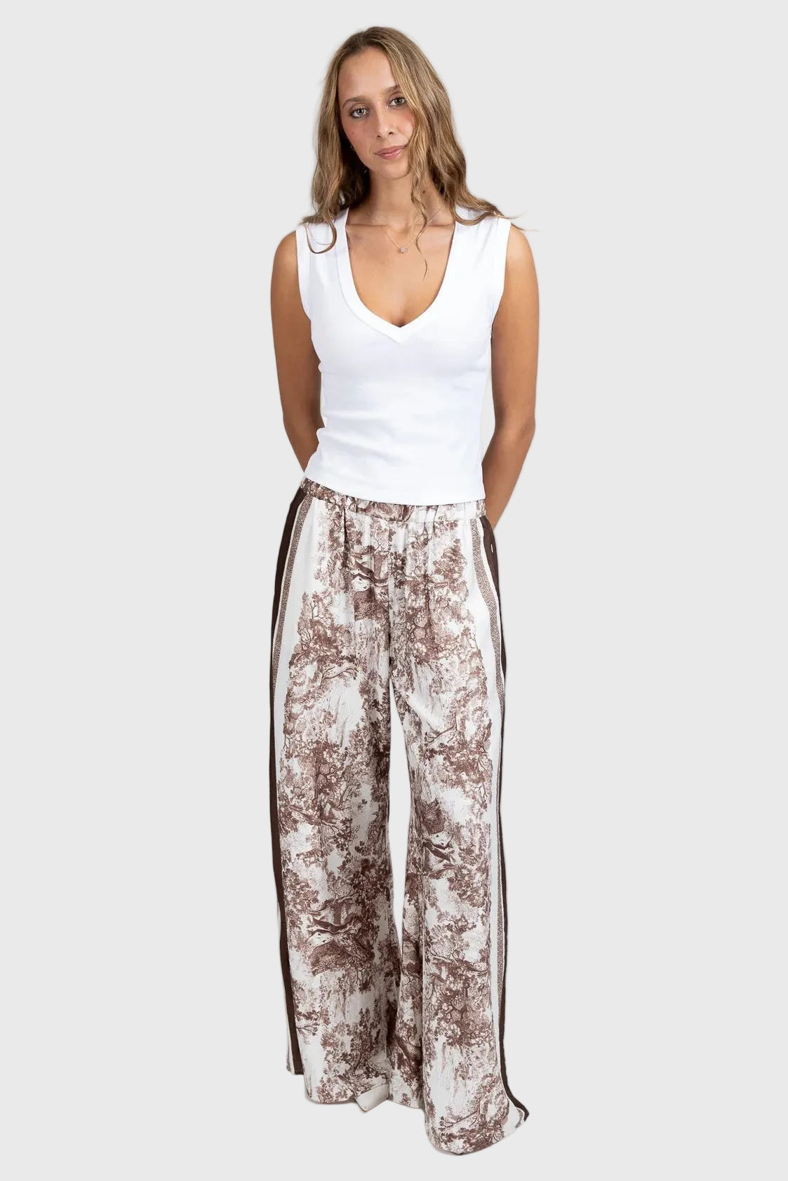FEDERATION FLOAT PANT - CHOCOLATE - THE VOGUE STORE