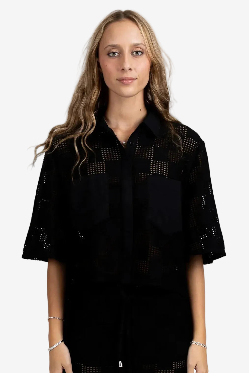 FEDERATION HOLLY SHIRT - BLACK - THE VOGUE STORE