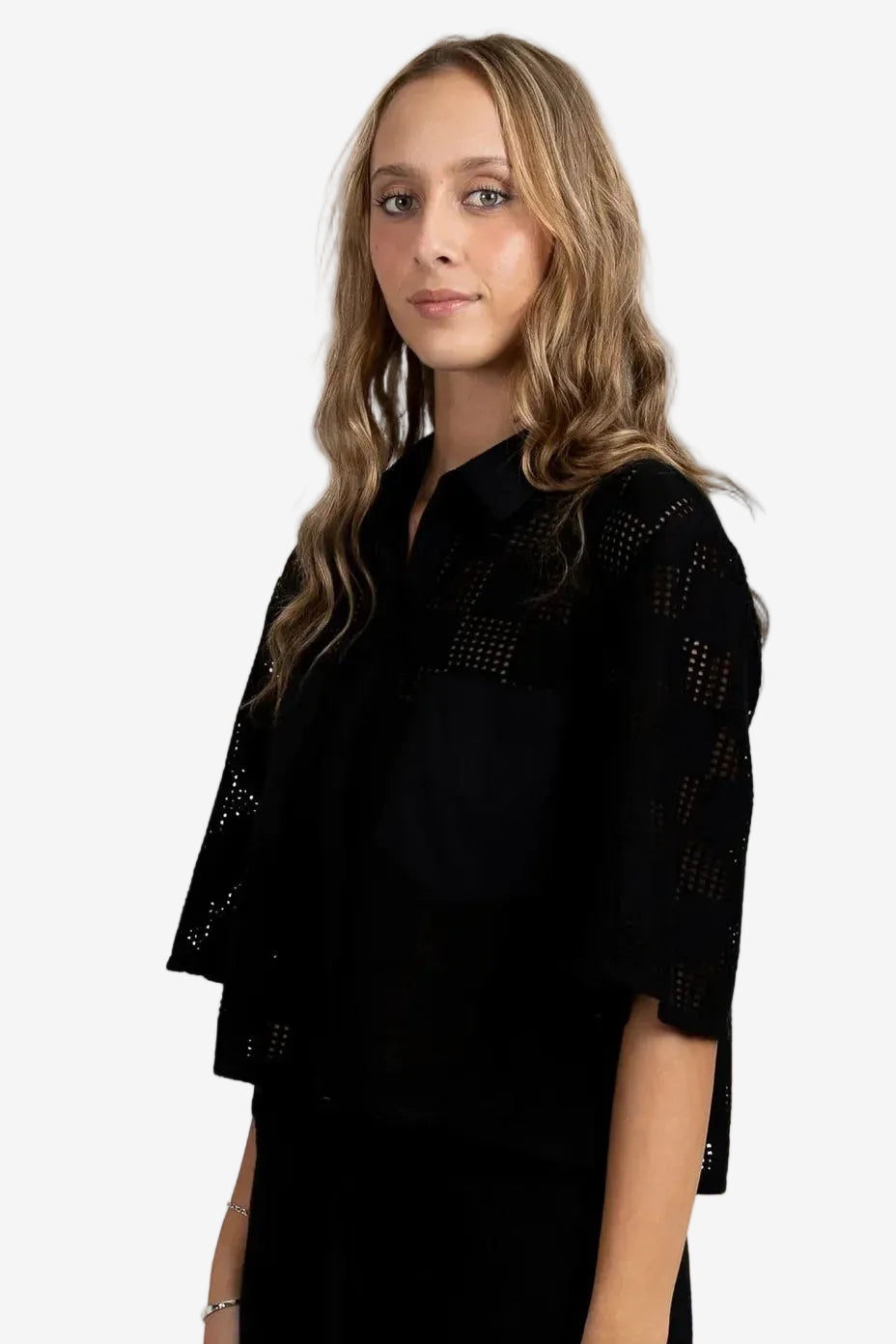 FEDERATION HOLLY SHIRT - BLACK - THE VOGUE STORE