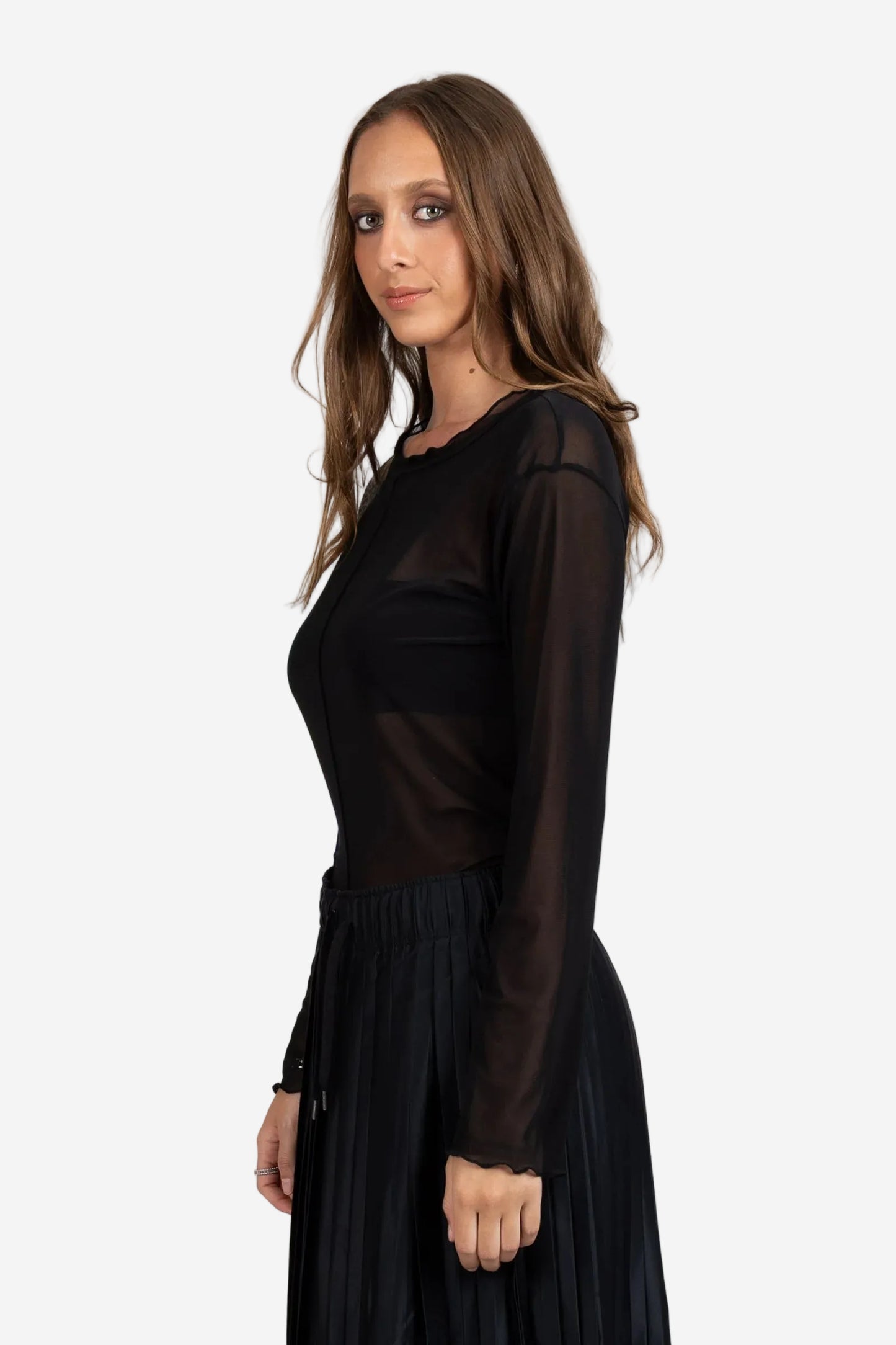 FEDERATION JAGGER TOP - BLACK - THE VOGUE STORE