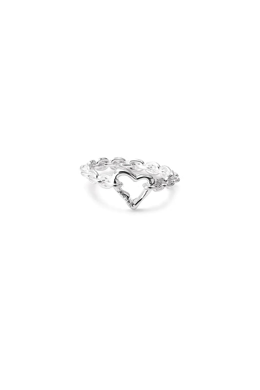 STOLEN GIRLFRIENDS CLUB MELTED HEART CHAIN RING - THE VOGUE STORE