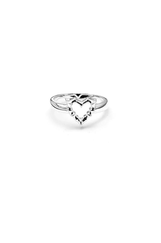 STOLEN GIRLFRIENDS CLUB JAGGED HEART MINI RING - THE VOGUE STORE
