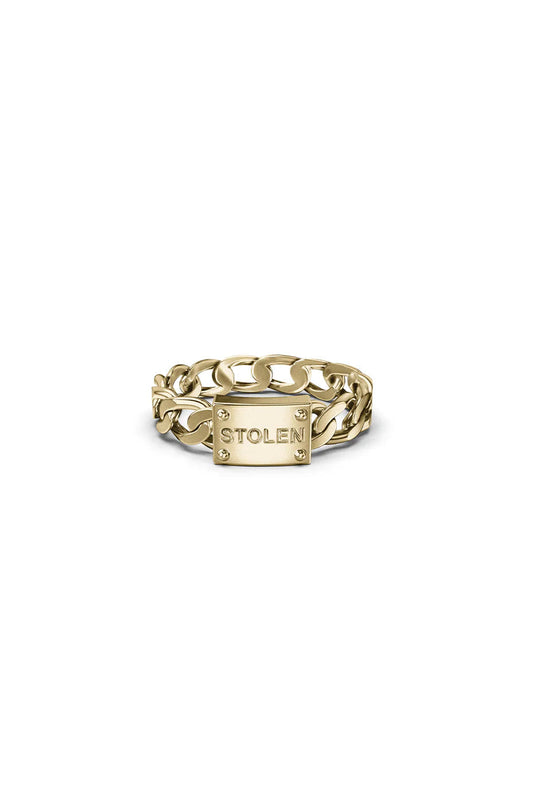 STOLEN GIRLFRIENDS CLUB CURB RING SLIM - GOLD PLATED - THE VOGUE STORE
