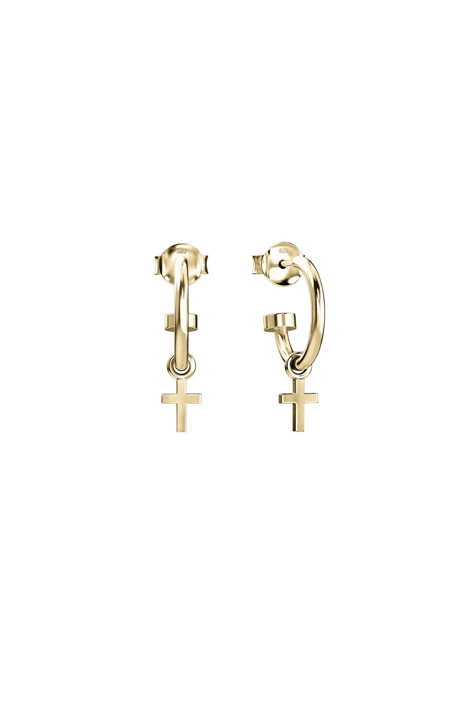 STOLEN GIRLFRIENDS CLUB STOLEN CROSS ANCHOR SLEEPER - GOLD PLATED - THE VOGUE STORE