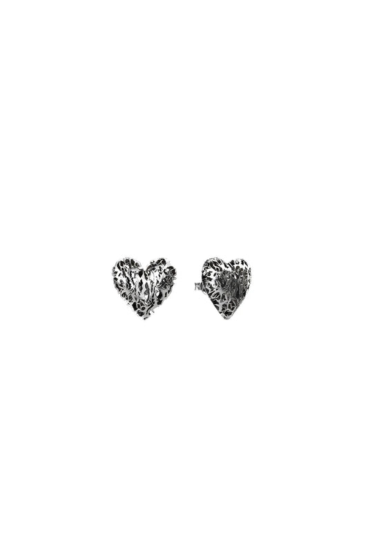 STOLEN GIRLFRIENDS CLUB DEATH METAL HEARTS EARRINGS - THE VOGUE STORE