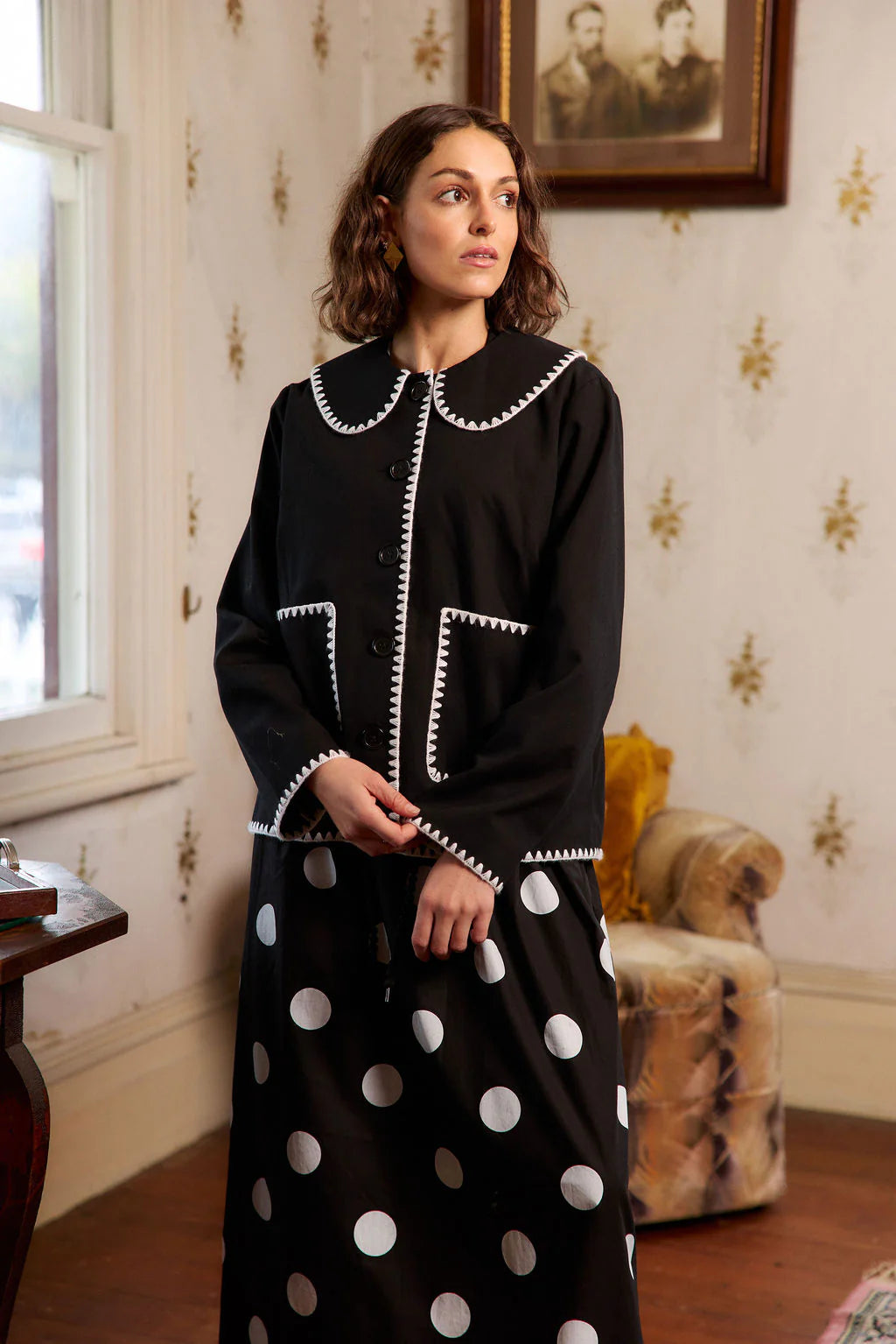 THING THING STITCHLINE JACKET - BLACK - THE VOGUE STORE