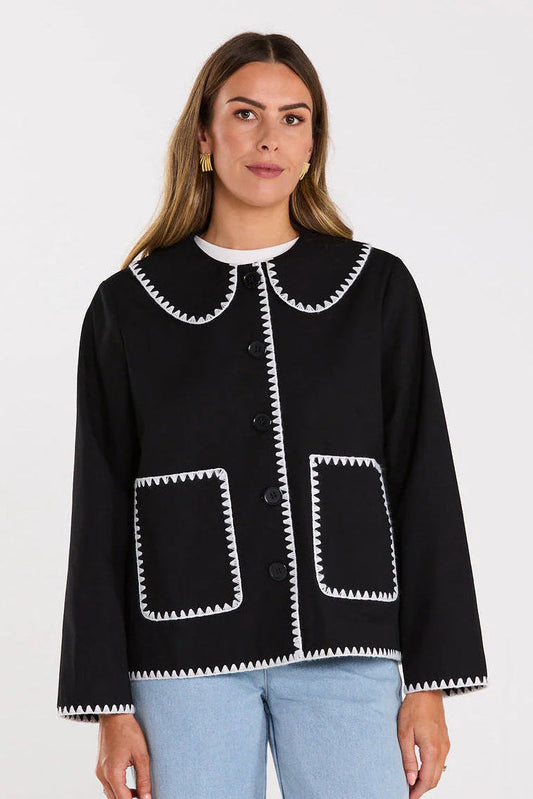THING THING STITCHLINE JACKET - BLACK - THE VOGUE STORE