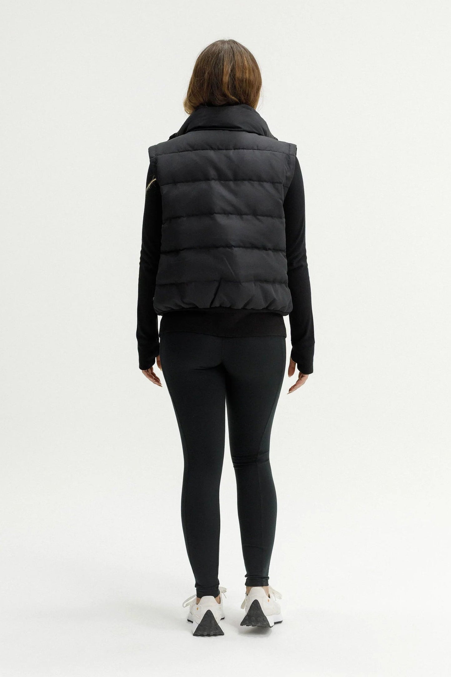 ROSE ROAD DAWN PUFFER VEST - BLACK - THE VOGUE STORE