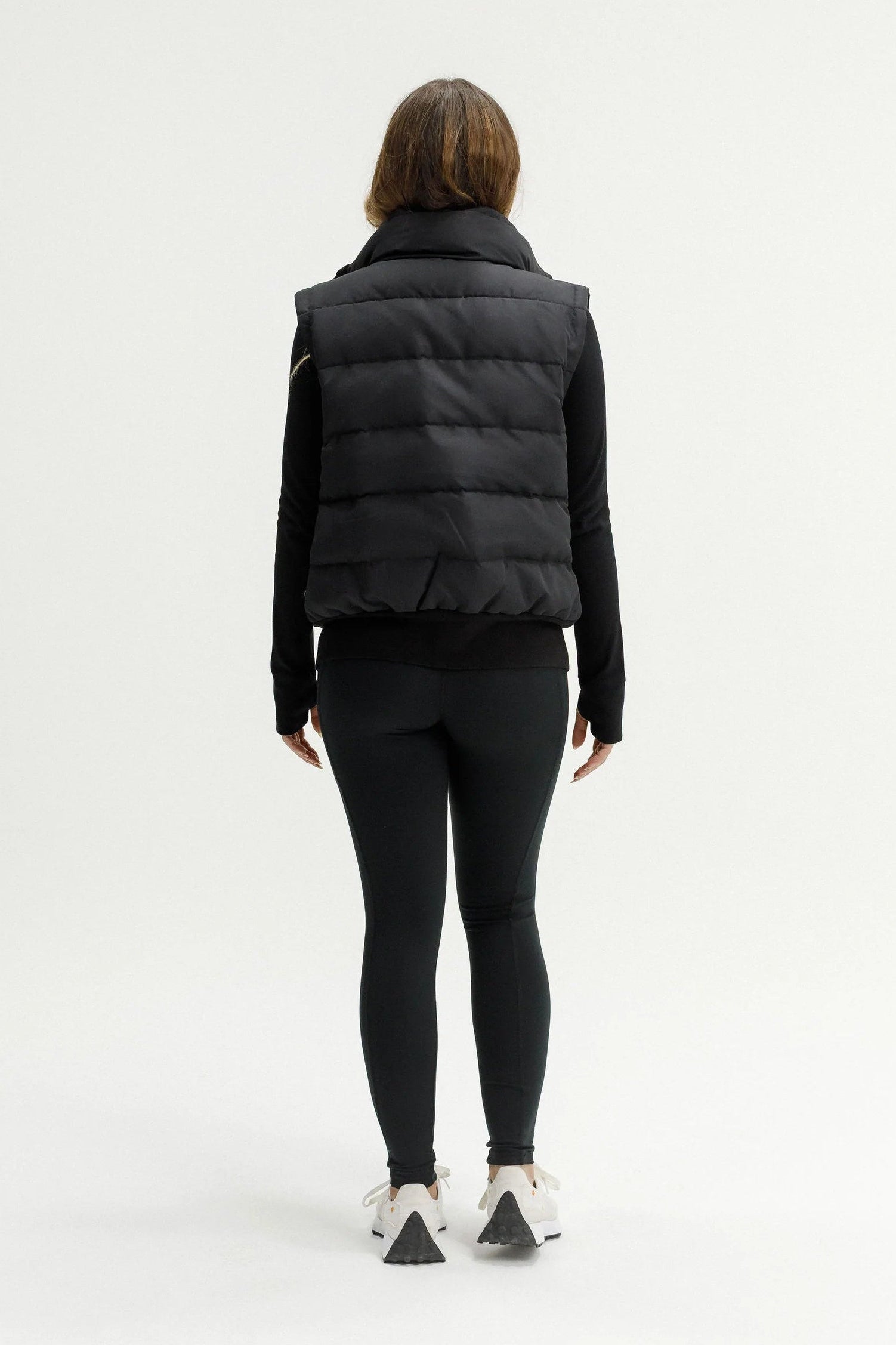 ROSE ROAD DAWN PUFFER VEST - BLACK - THE VOGUE STORE