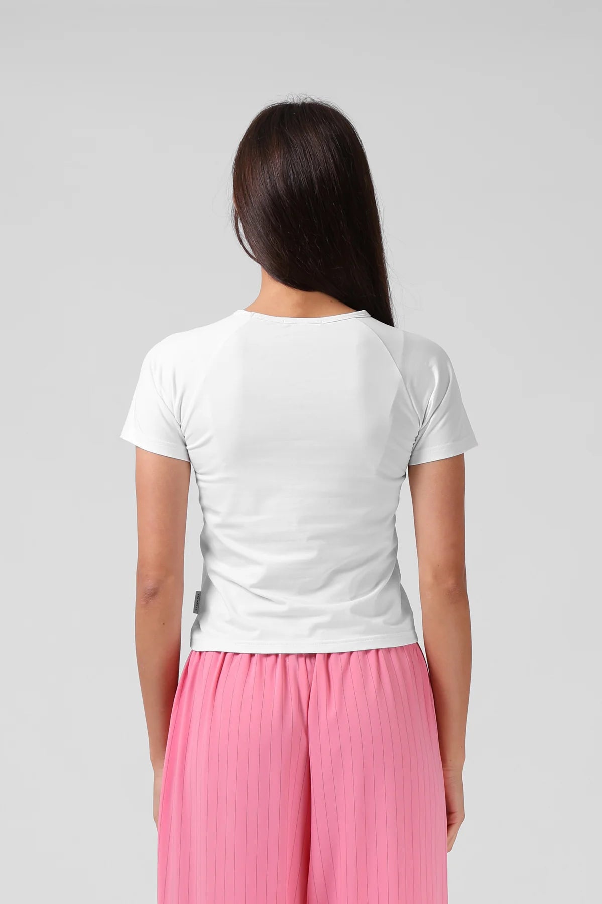RPM RAGLAN BABY TEE - WHITE - THE VOGUE STORE