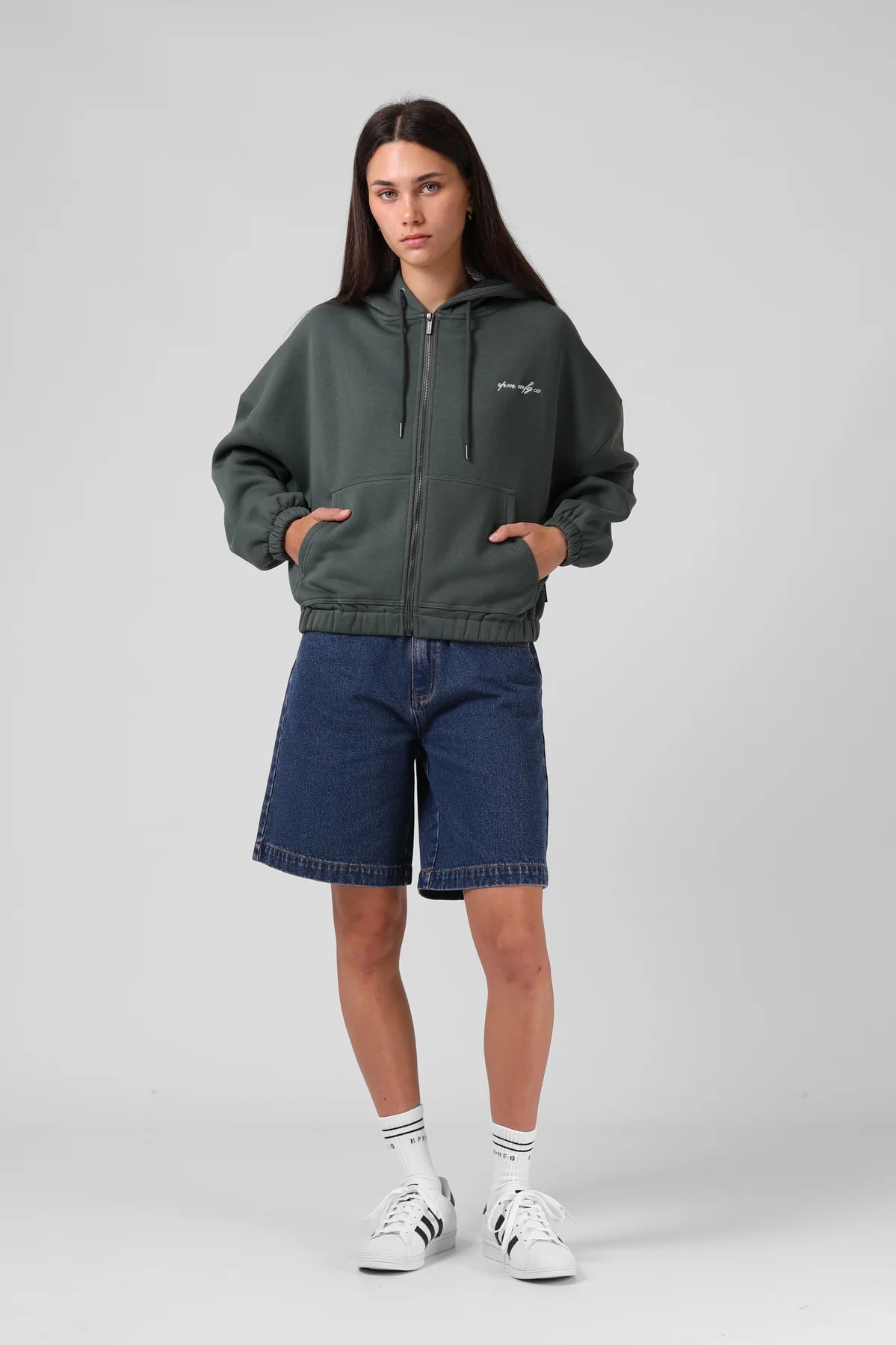 RPM ZIP THRU HOOD - BOTTLE - THE VOGUE STORE
