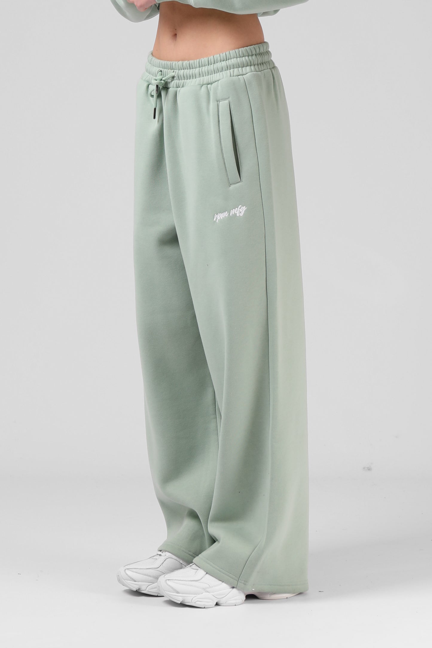 RPM WIDE LEG TRACK PANT - MINERAL - THE VOGUE STORE