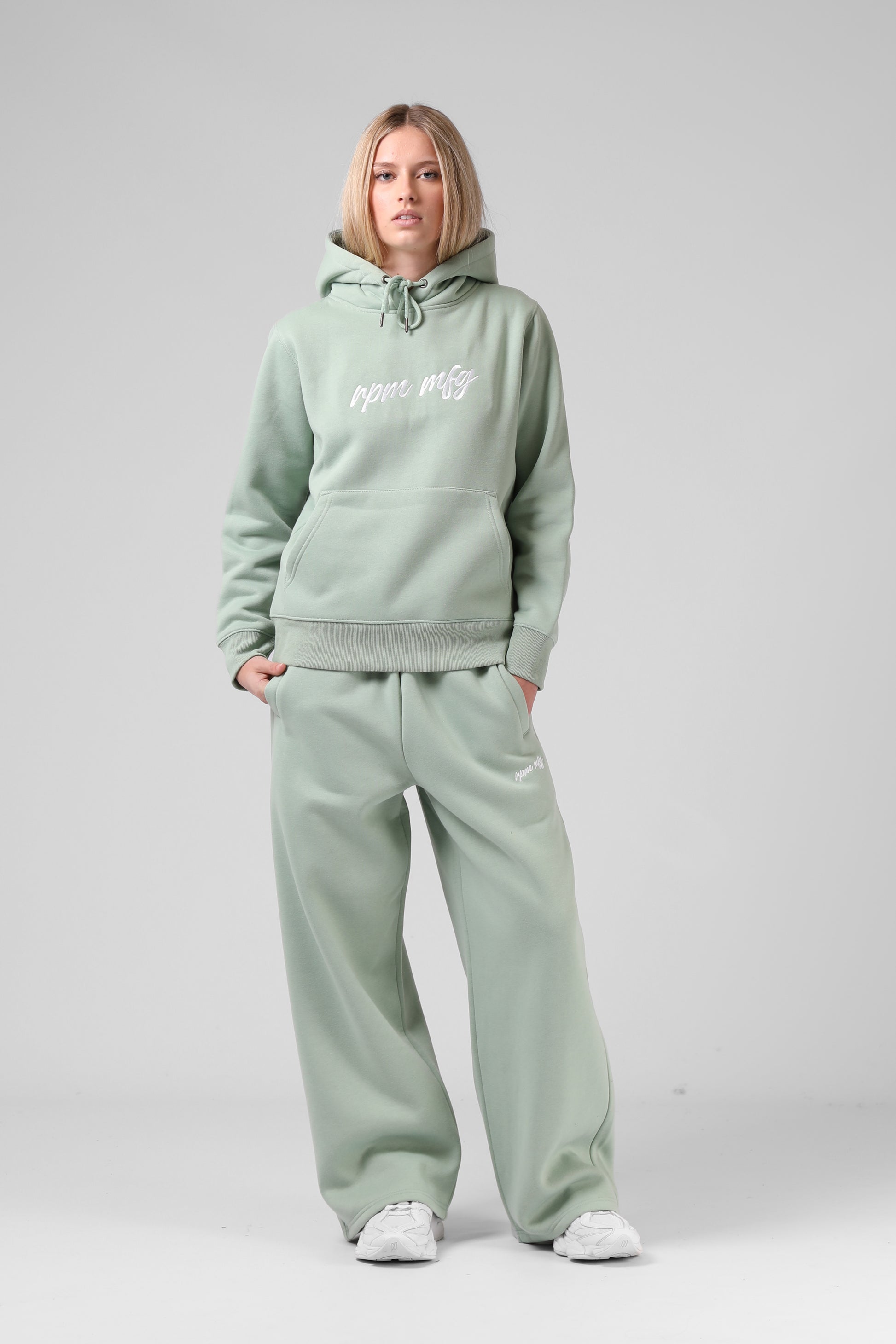 RPM WIDE LEG TRACK PANT - MINERAL - THE VOGUE STORE