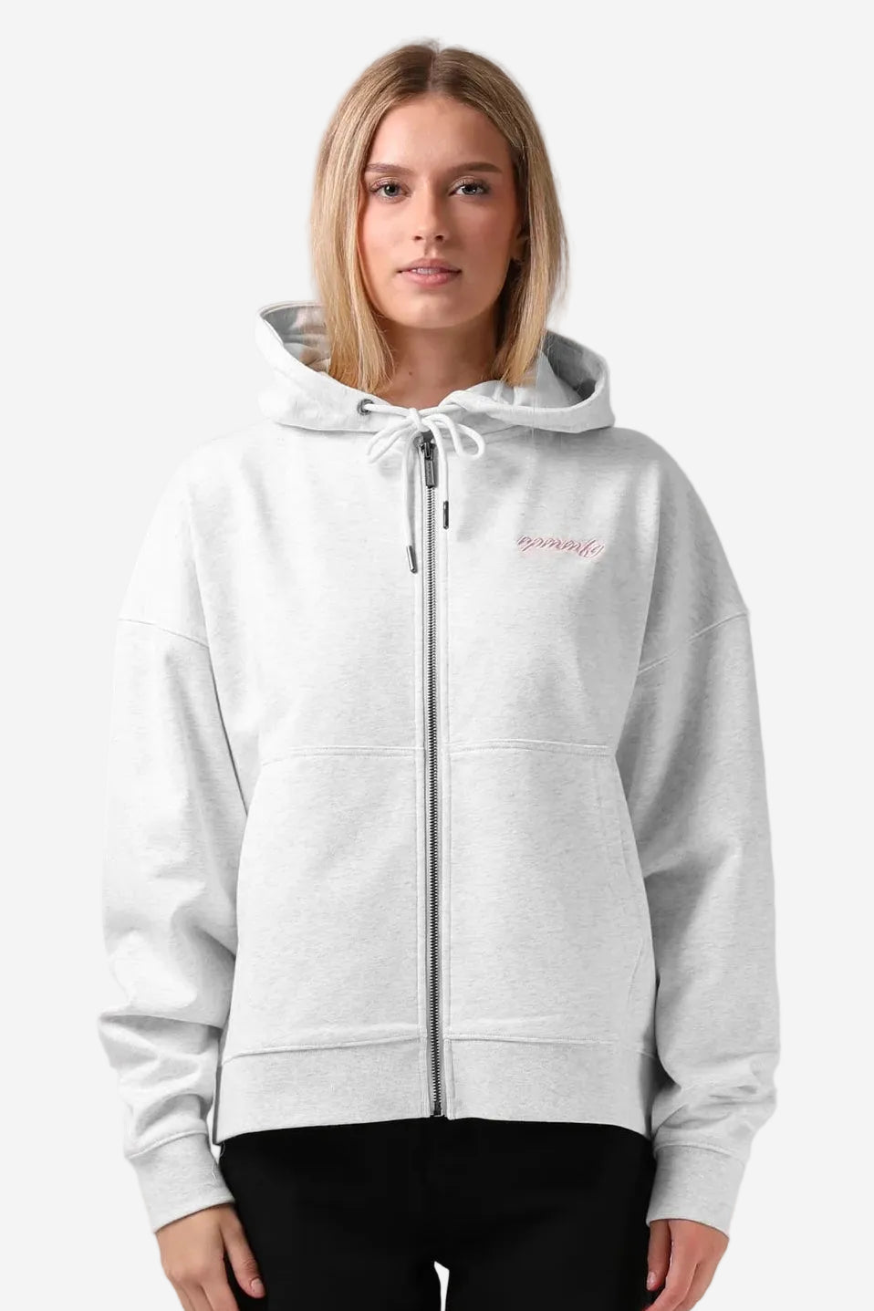 RPM CHILLER ZIP HOOD - WHITE MARL - THE VOGUE STORE