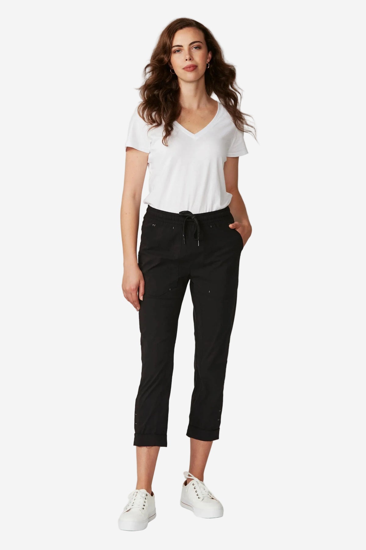 LANIA LTL PORT 7/8 PANT - BLACK - THE VOGUE STORE