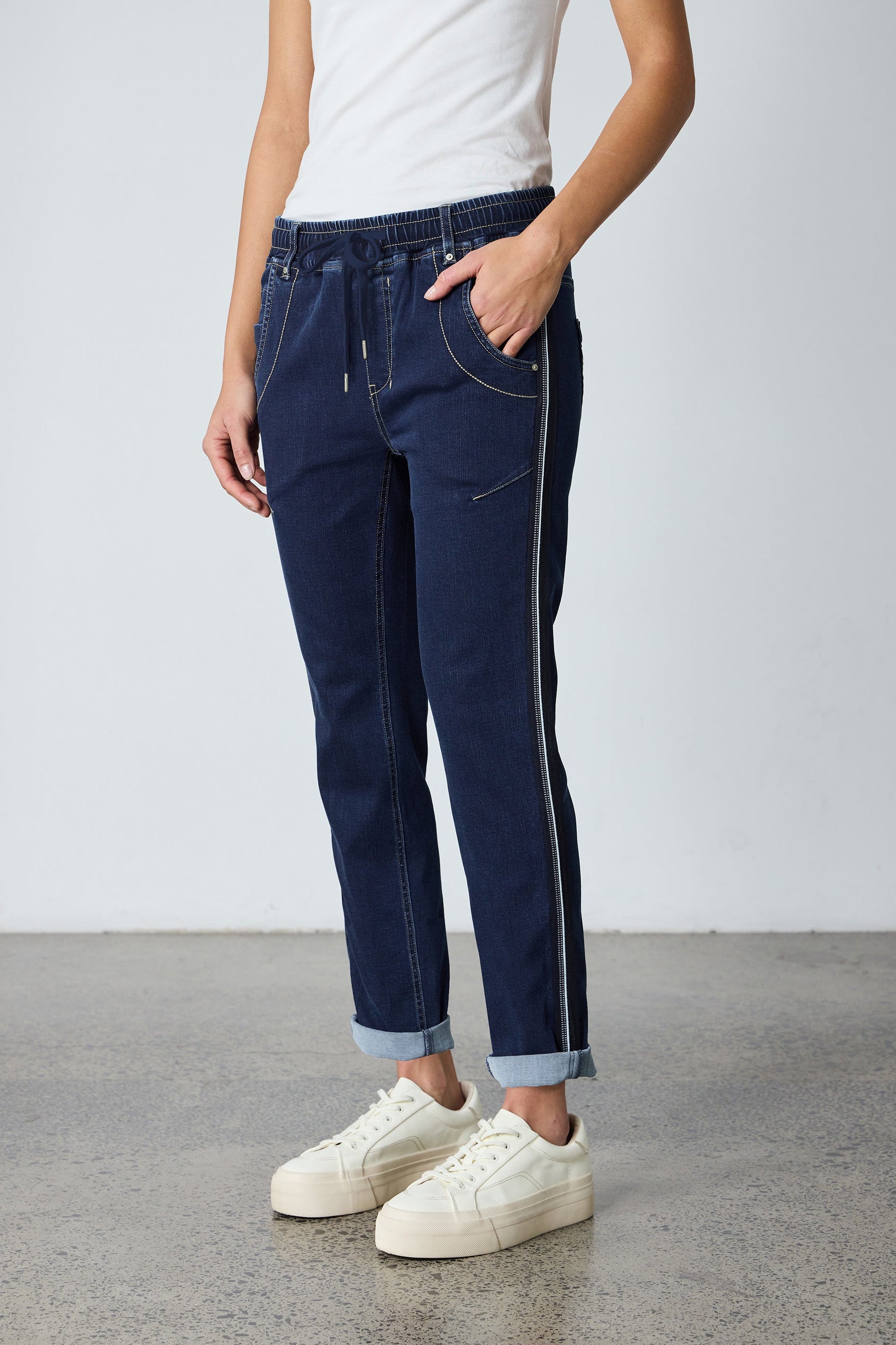 LANIA LTL BOYFRIEND JEAN - INDIGO - THE VOGUE STORE