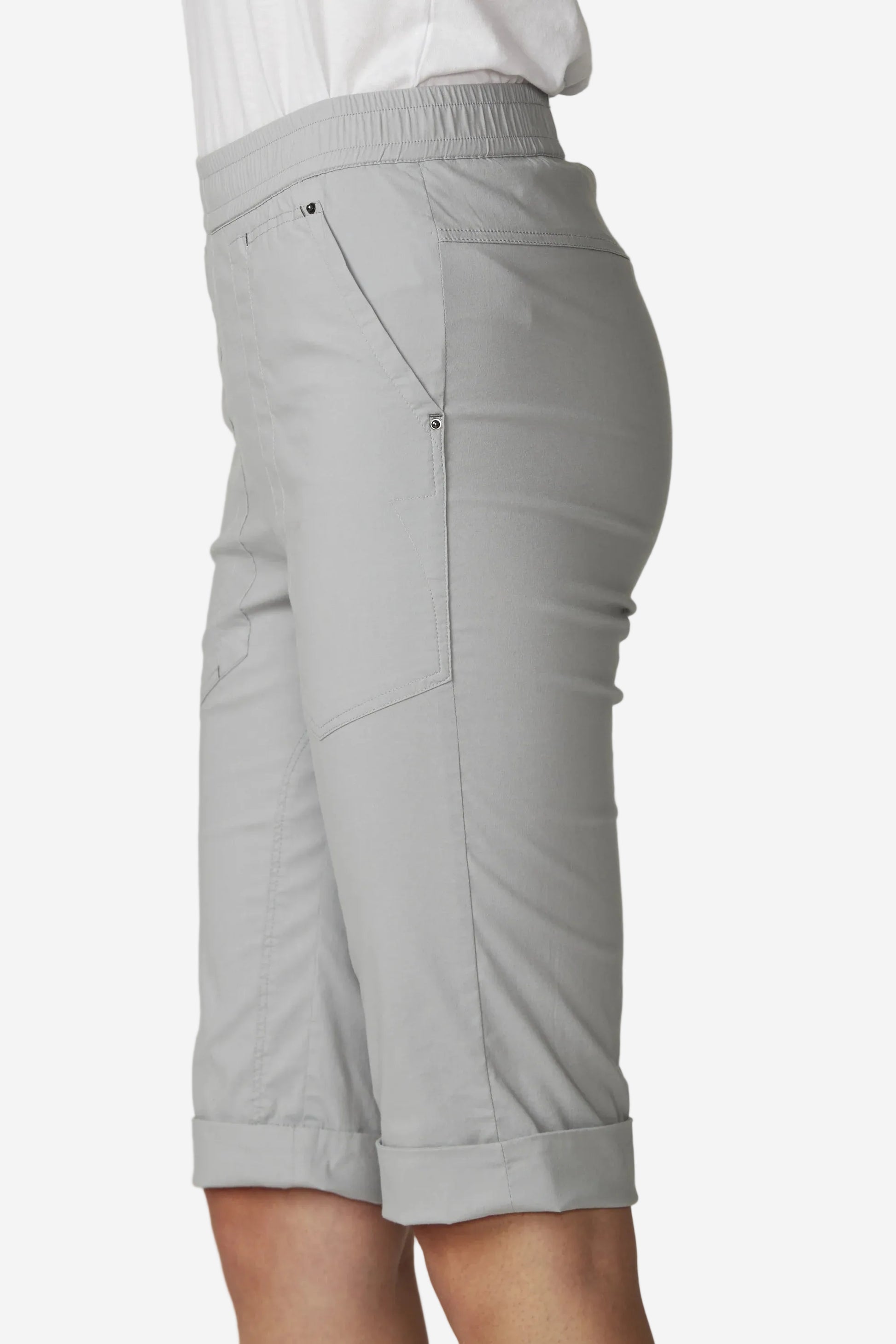 LANIA LTL CUFFED SHORT - NICKEL - THE VOGUE STORE