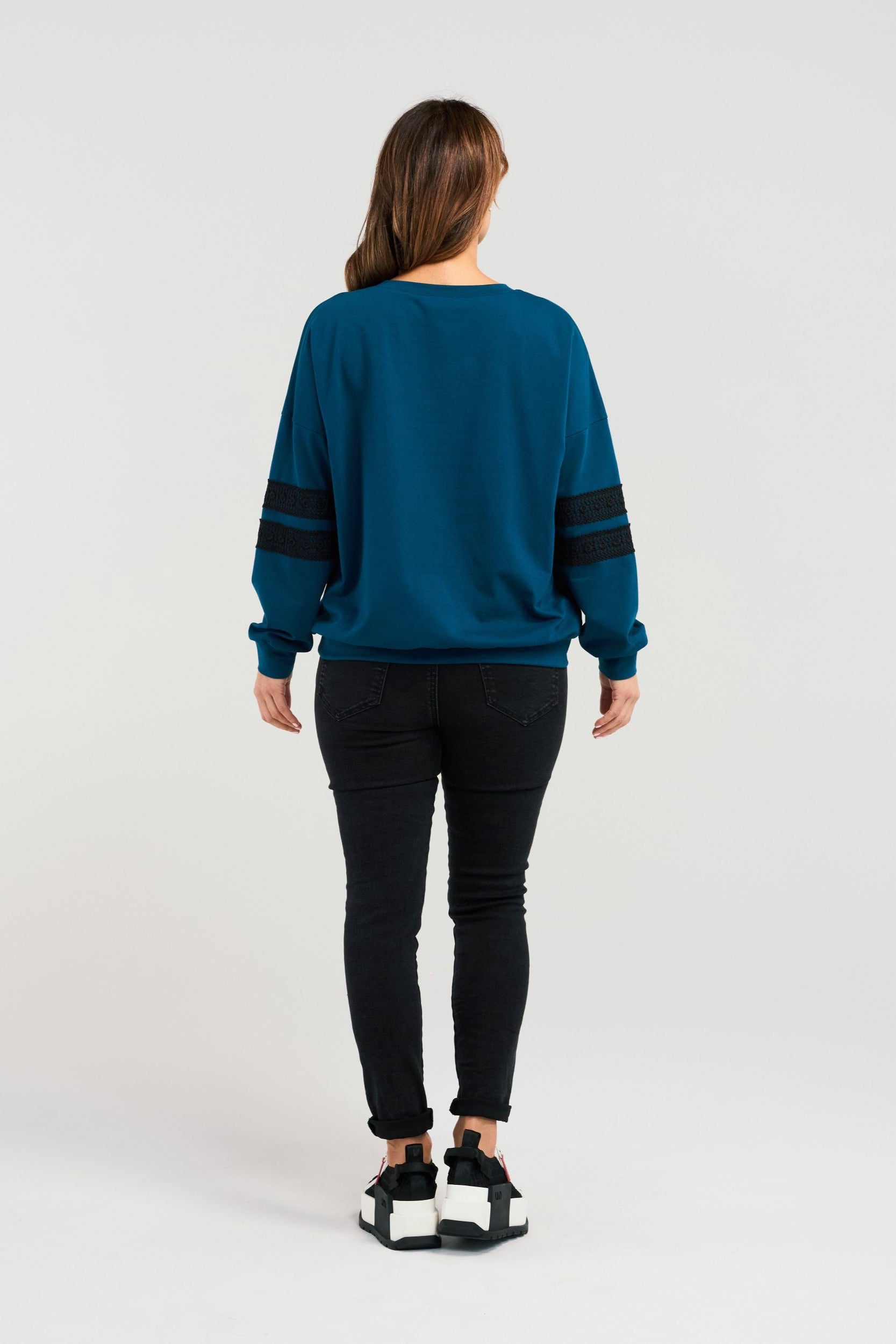ZAFINA LISA SWEAT - TEAL - THE VOGUE STORE