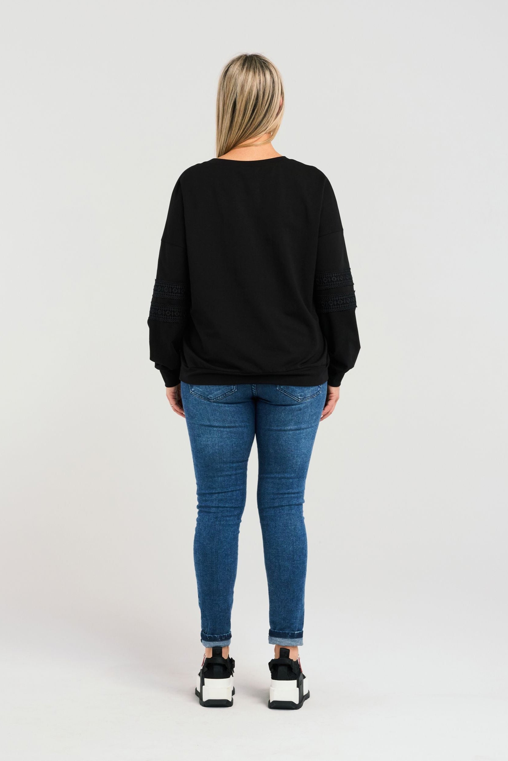 ZAFINA LISA SWEAT - BLACK - THE VOGUE STORE