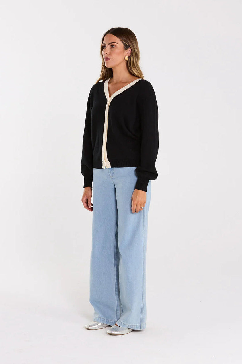 THING THING ARMOUR CARDIGAN - BLACK - THE VOGUE STORE